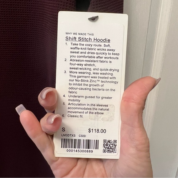 SOLD NWT Lululemon stitch shift hoodie men’s small $118 - Picture 8 of 11